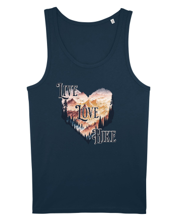 in stil grunge - Live love hike Navy