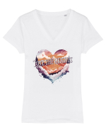 in stil grunge - Love the heights Tricou mânecă scurtă guler V Damă Evoker