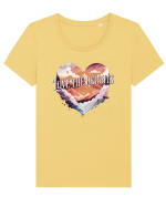 in stil grunge - Love the heights Tricou mânecă scurtă guler larg fitted Damă Expresser