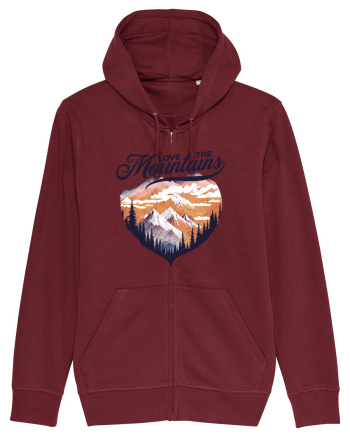 in stil grunge - Love the mountains Burgundy