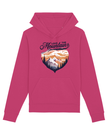 in stil grunge - Love the mountains Raspberry