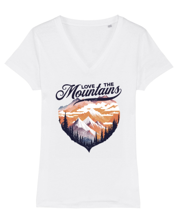 in stil grunge - Love the mountains White