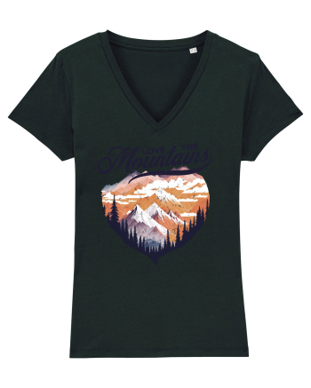 in stil grunge - Love the mountains Black