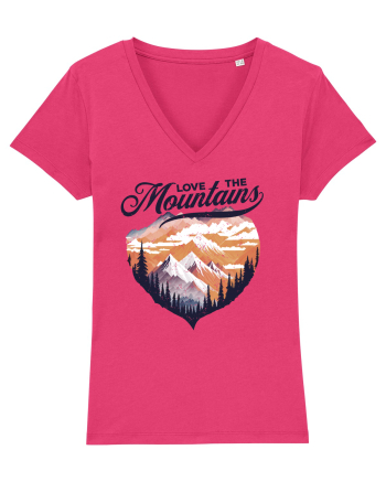 in stil grunge - Love the mountains Raspberry