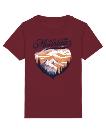 in stil grunge - Love the mountains Burgundy