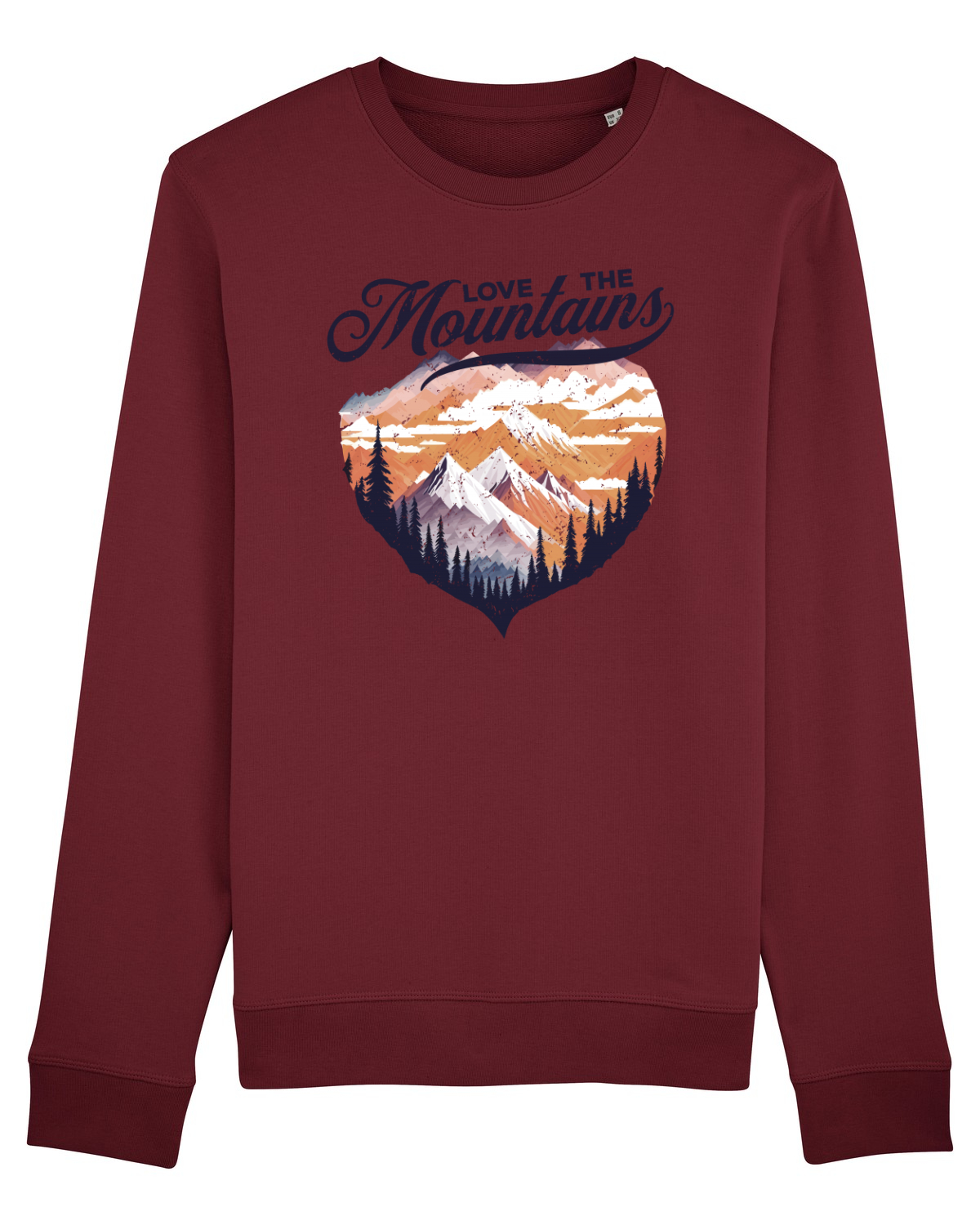 Bluză mânecă lungă Unisex Rise Burgundy