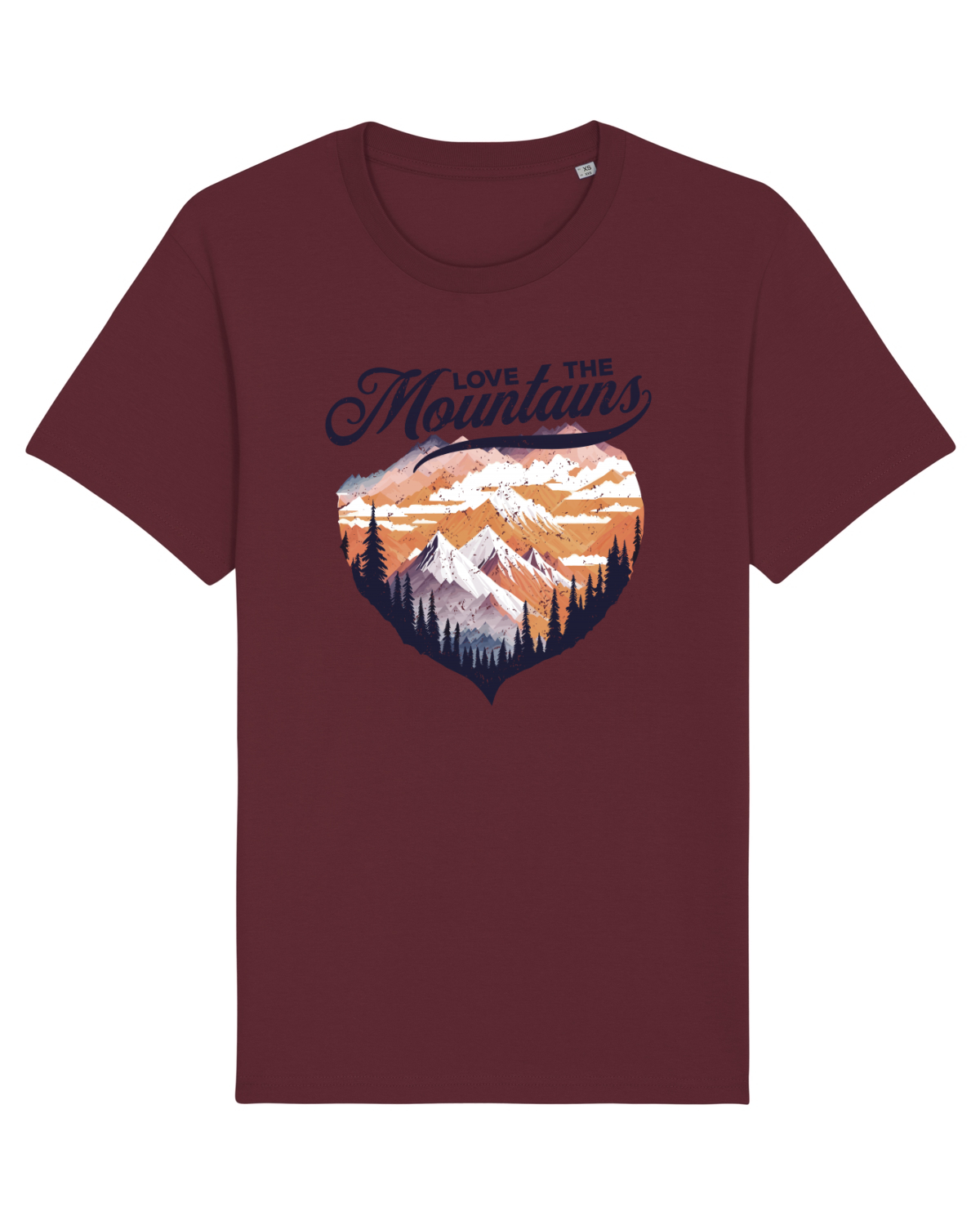 Tricou mânecă scurtă Unisex Rocker Burgundy