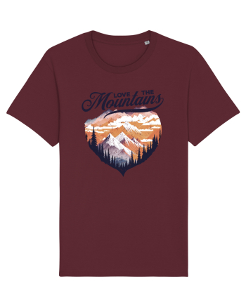 in stil grunge - Love the mountains Burgundy