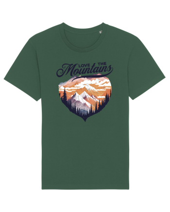 in stil grunge - Love the mountains Bottle Green