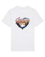 in stil grunge - Loving the mountains since forever Tricou mânecă scurtă Unisex Rocker