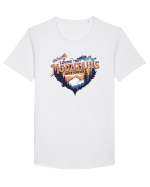 in stil grunge - Loving the mountains since forever Tricou mânecă scurtă guler larg Bărbat Skater