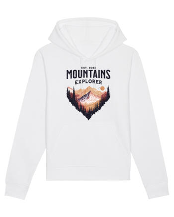 in stil grunge - Mountains explorer White
