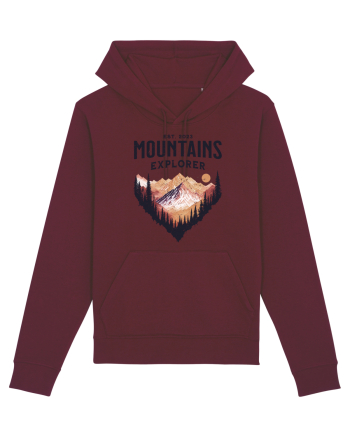 in stil grunge - Mountains explorer Burgundy