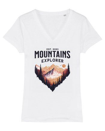 in stil grunge - Mountains explorer White