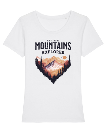 in stil grunge - Mountains explorer White