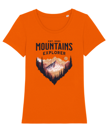 in stil grunge - Mountains explorer Bright Orange