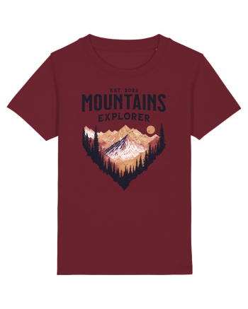 in stil grunge - Mountains explorer Burgundy