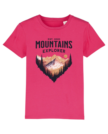 in stil grunge - Mountains explorer Raspberry