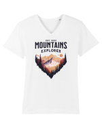 in stil grunge - Mountains explorer Tricou mânecă scurtă guler V Bărbat Presenter