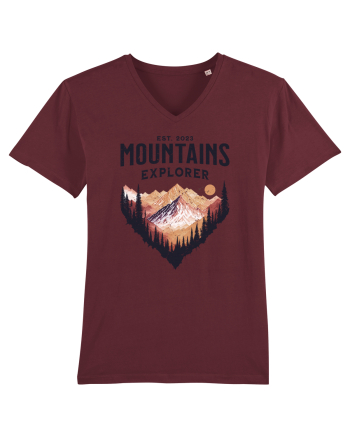 in stil grunge - Mountains explorer Burgundy
