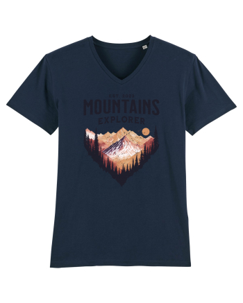 in stil grunge - Mountains explorer French Navy