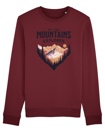 in stil grunge - Mountains explorer Burgundy