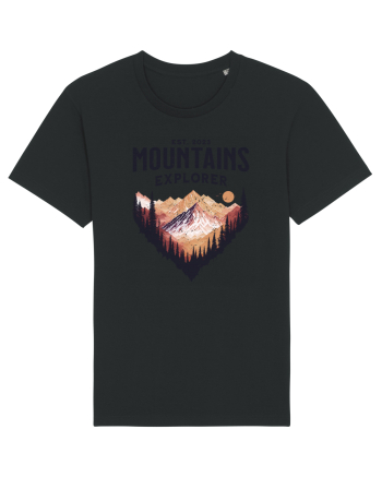 in stil grunge - Mountains explorer Black