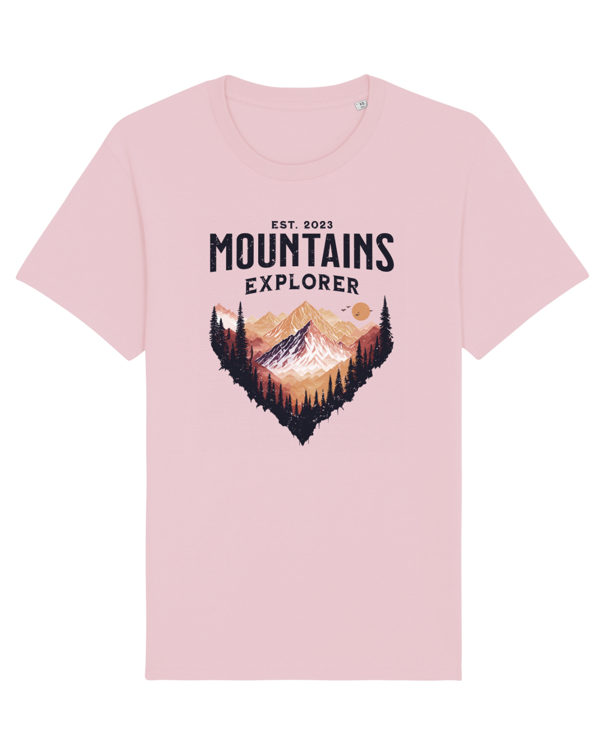 Tricou mânecă scurtă Unisex Rocker Cotton Pink