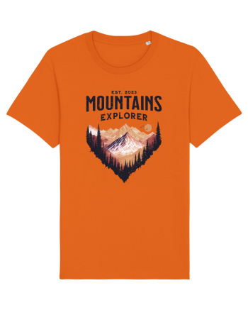 in stil grunge - Mountains explorer Bright Orange