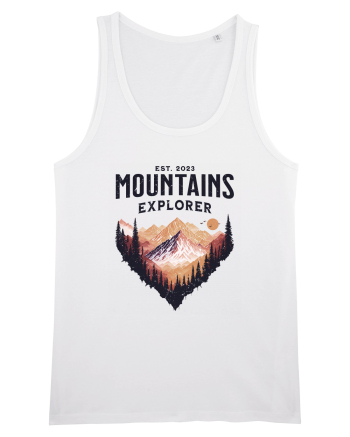 in stil grunge - Mountains explorer White