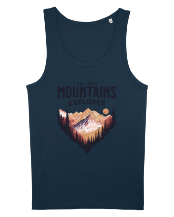 in stil grunge - Mountains explorer Navy