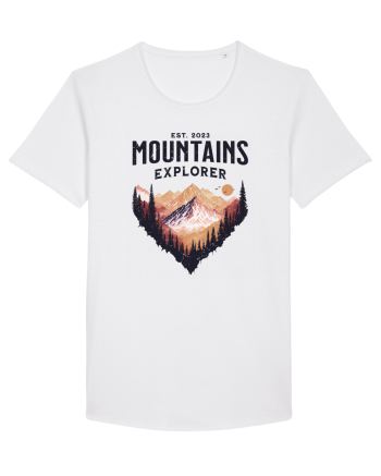 in stil grunge - Mountains explorer White