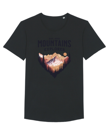 in stil grunge - Mountains explorer Black