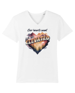 in stil grunge - Our hearts want to get elevated Tricou mânecă scurtă guler V Bărbat Presenter