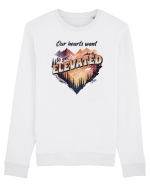 in stil grunge - Our hearts want to get elevated Bluză mânecă lungă Unisex Rise