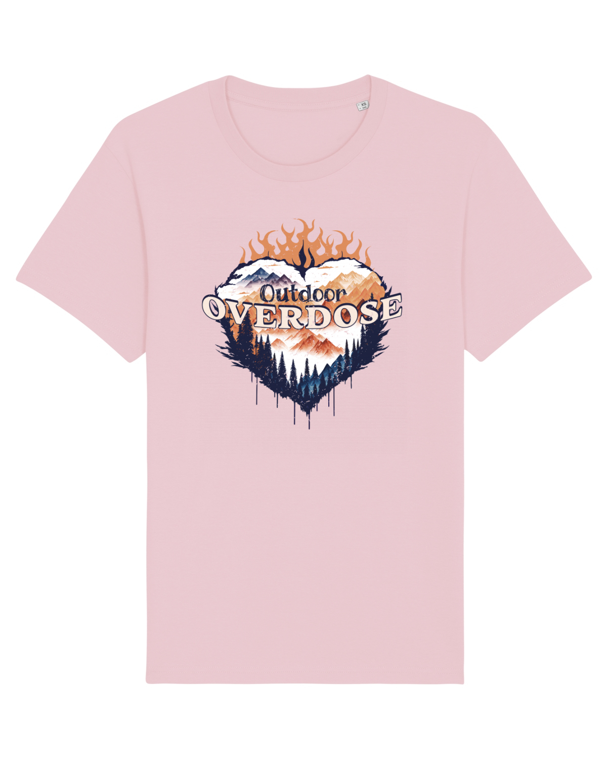 Tricou mânecă scurtă Unisex Rocker Cotton Pink
