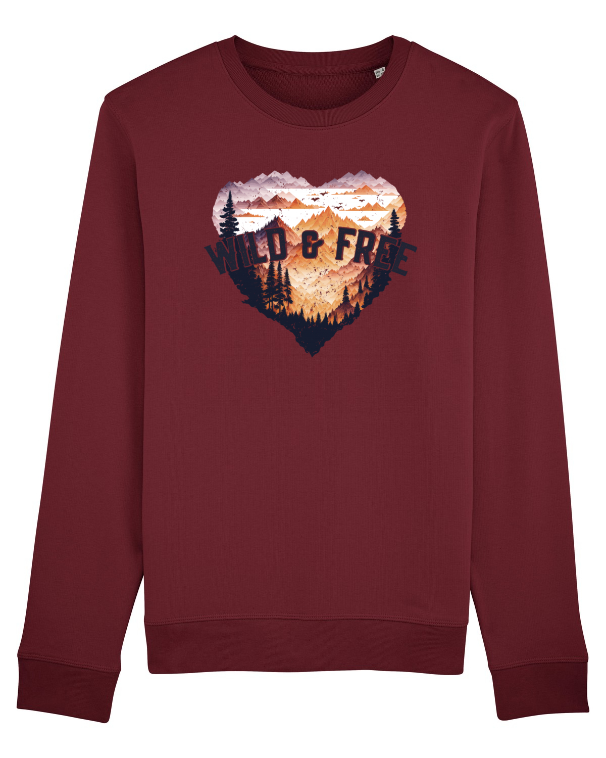 Bluză mânecă lungă Unisex Rise Burgundy