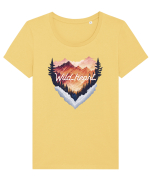 in stil grunge - Wild heart Tricou mânecă scurtă guler larg fitted Damă Expresser