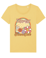 Chasing Sunshine Tricou mânecă scurtă guler larg fitted Damă Expresser
