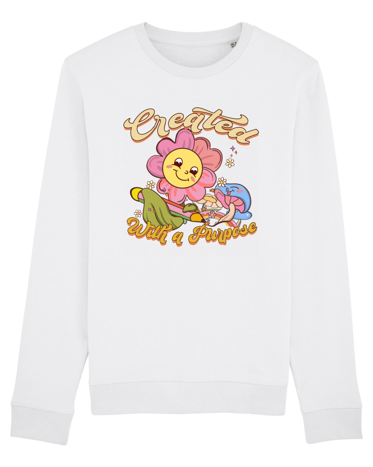 Bluză mânecă lungă Unisex Rise White