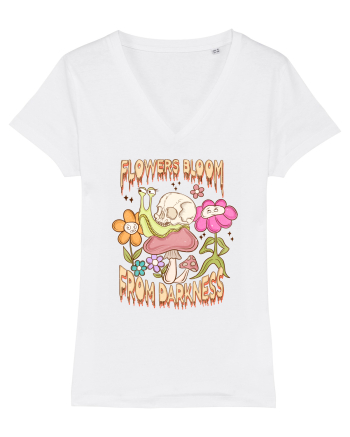 Flowers Bloom From Darkness White