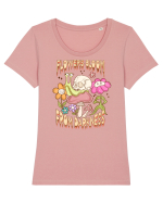 Flowers Bloom From Darkness Tricou mânecă scurtă guler larg fitted Damă Expresser