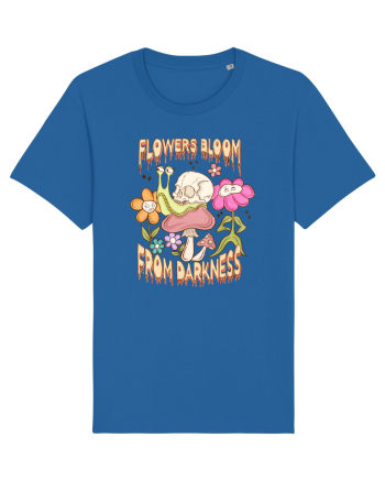 Flowers Bloom From Darkness Royal Blue
