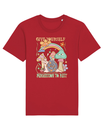 Give Yourself Permission To Rest Red