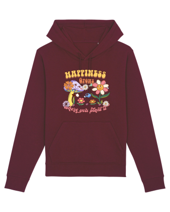 Happiness Grows Where You Plant It Burgundy