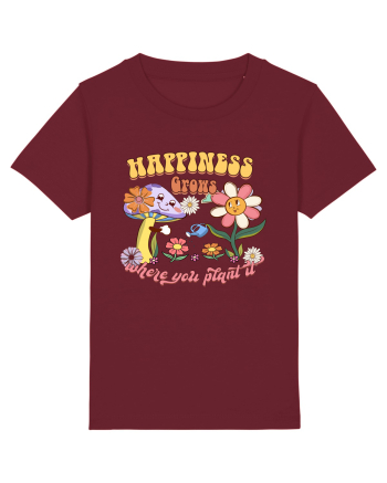 Happiness Grows Where You Plant It Burgundy