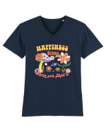 Happiness Grows Where You Plant It Tricou mânecă scurtă guler V Bărbat Presenter