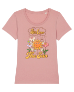 Here Comes The Sun Tricou mânecă scurtă guler larg fitted Damă Expresser