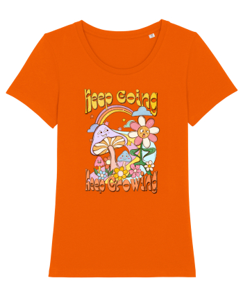 Keep Going Keep Growing Bright Orange