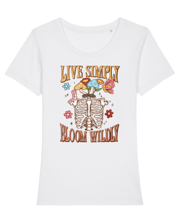 Live Simply Bloom Wildly White